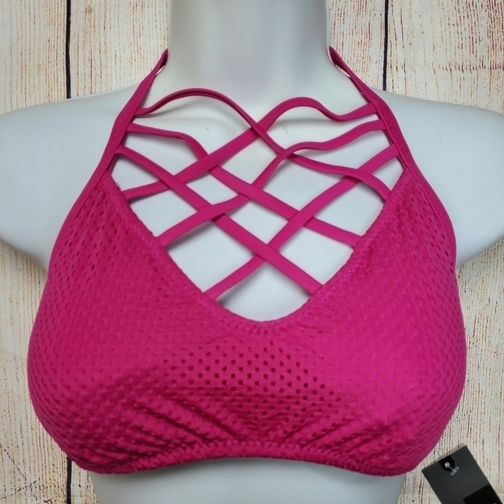 MOSSIMO Fuchsia Pink‎ Swimwear Top New